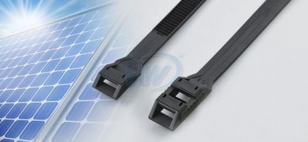 Sujetacables de 355 x 8,6 mm (14,0 x 0,34 pulgadas), perfil bajo, PA12 (solar/fotovoltaica), resistente a la intemperie [PRÓXIMAMENTE] - Bridas Poliamida 12 (Solar / Fotovoltaica) Perfil Bajo